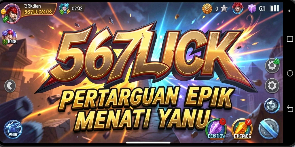 Tangkapan layar menunjukkan pertarungan seru di 567LUCK dengan karakter yang penuh aksi.