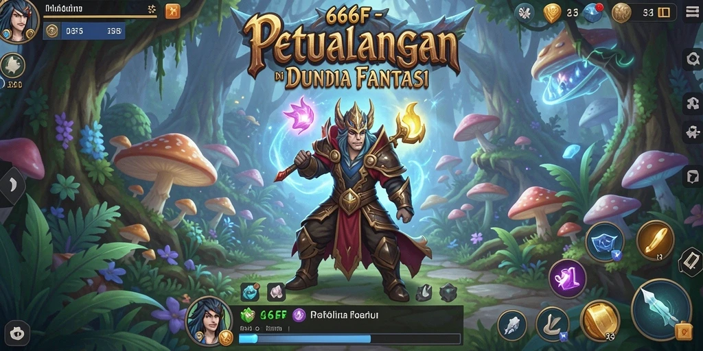 Tampilan seru gameplay dalam dunia petualangan 666F.