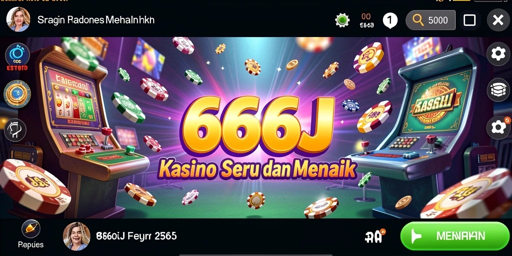 Tangkapan layar gameplay Kasino di 666J yang menunjukkan keseruan permainan.