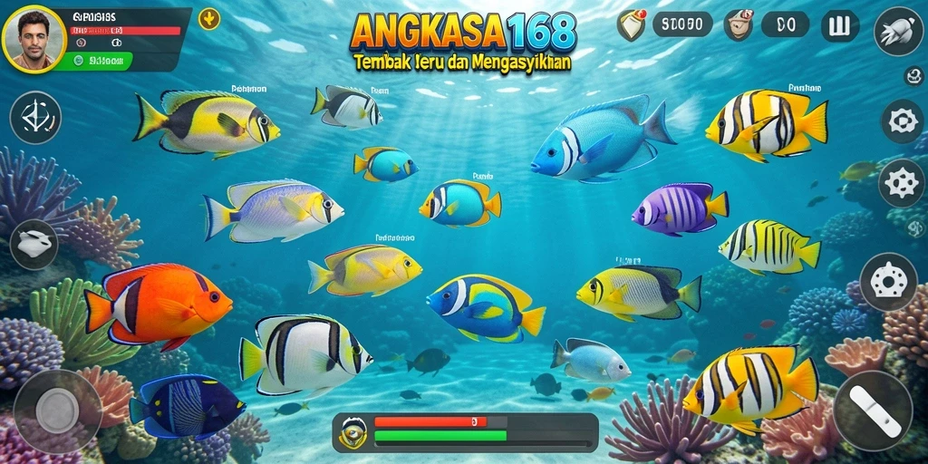 Tampilan gameplay seru dari ANGKASA168 saat menangkap ikan.