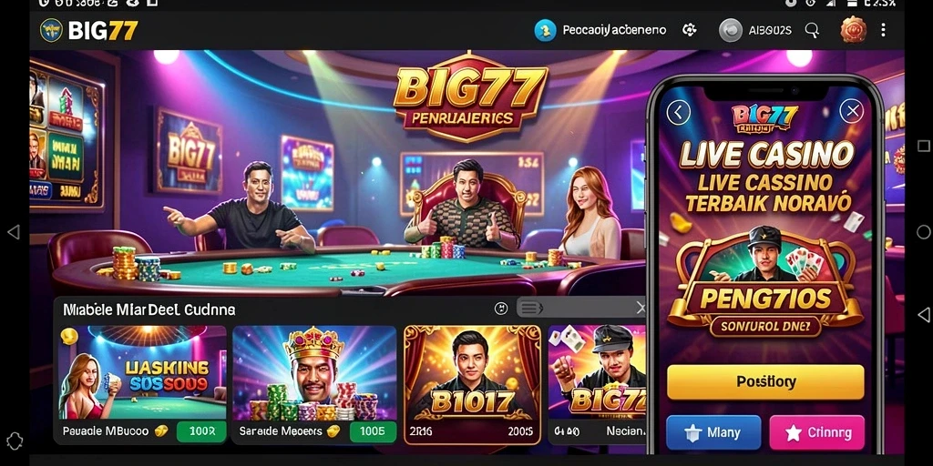 Tampilan gameplay menarik di BIG77 Live Casino.