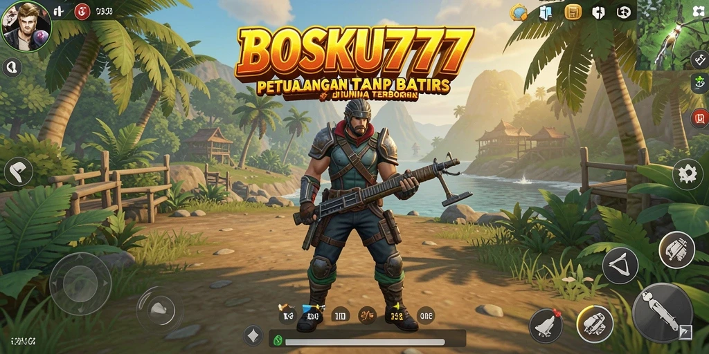 Screenshot menampilkan gameplay menarik dalam lingkungan dunia terbuka BOSKU777.