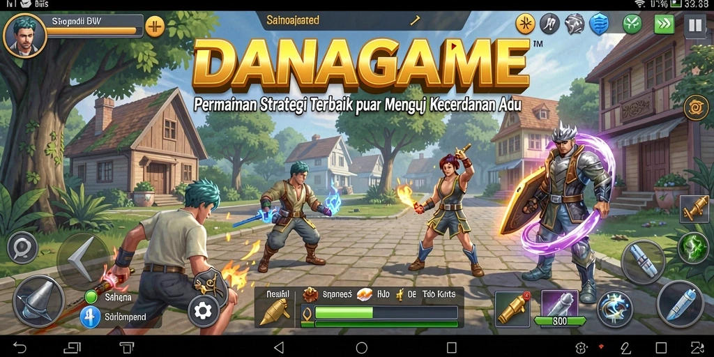 Tampilan gameplay menarik dari DANAGAME yang menggambarkan strategi dan taktik.
