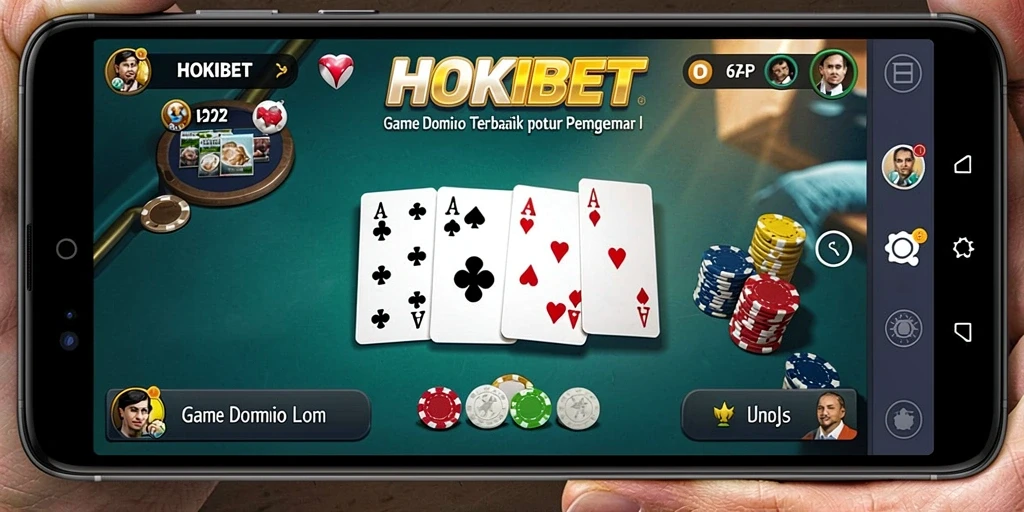 Screenshot gameplay HOKIBET yang menampilkan keseruan bermain Domino.
