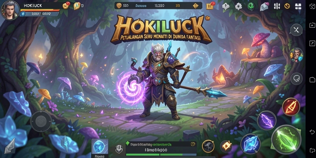 Tampilan gameplay HOKILUCK dengan petualangan seru dan karakter yang memukau.