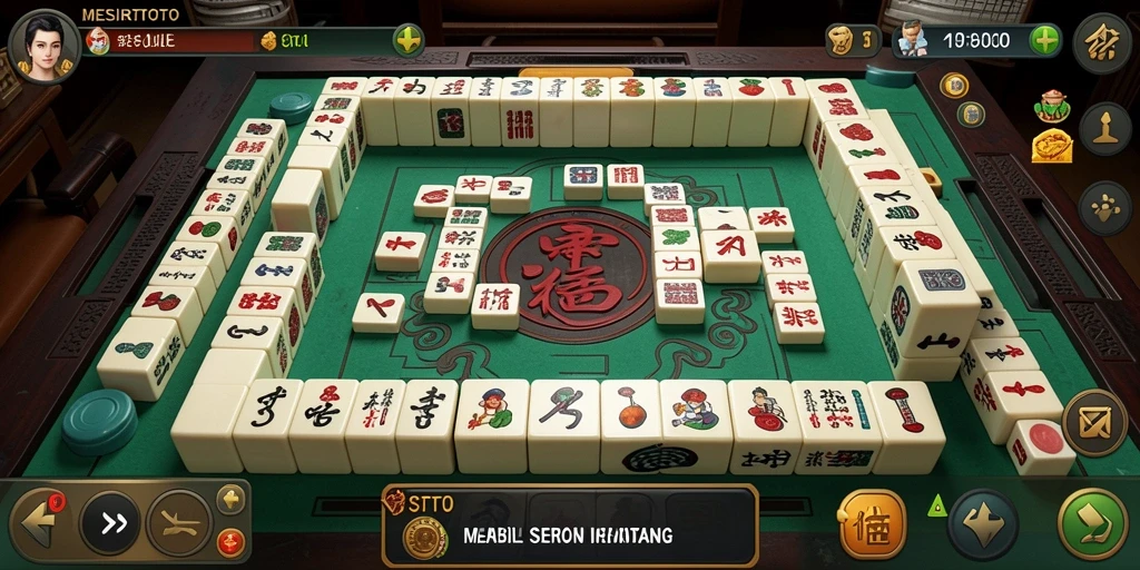 Screenshot gameplay MESIRTOTO dengan tampilan Mahjong yang menawan.