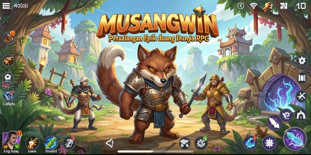 Tampilan gameplay <strong>MUSANGWIN</strong> yang seru dan mendebarkan.