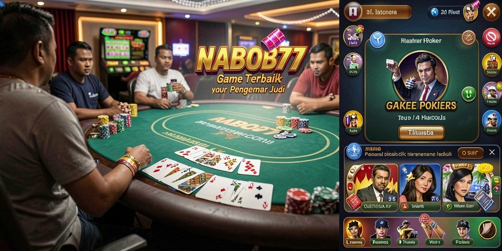 Tampilan gameplay NABOB77 yang seru dan interaktif di dunia poker.
