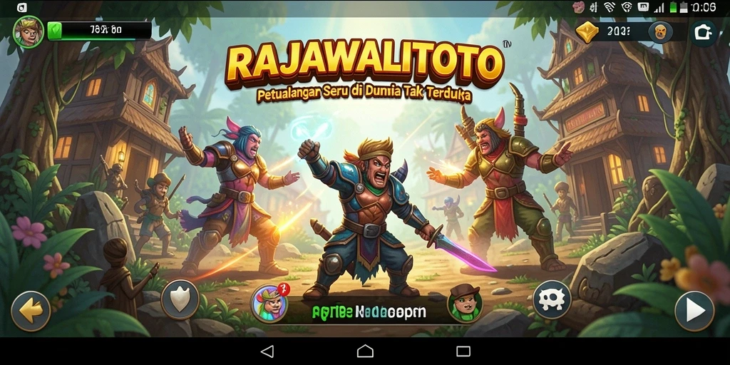 Tampilan gameplay seru di dunia petualangan RAJAWALITOTO.