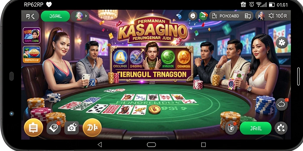 Tampilan gameplay seru dalam aplikasi Kasino RP62RP.