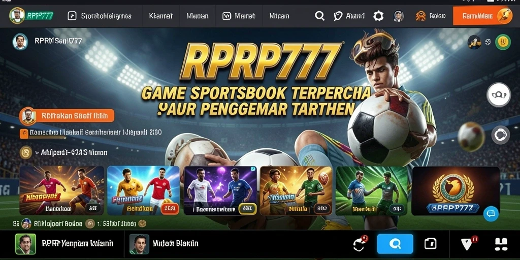 Screenshot menunjukkan pengalaman seru bermain Sportsbook di RPRP777.