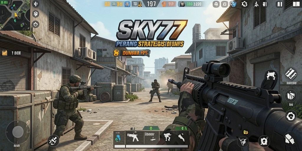 Tampilan gameplay intens di dunia <strong>SKY77</strong> yang penuh aksi.
