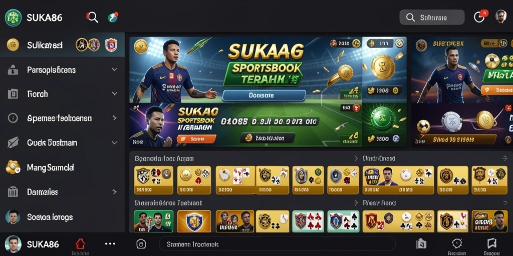 Tampilan menarik showcase gameplay Sportsbook di SUKA86.