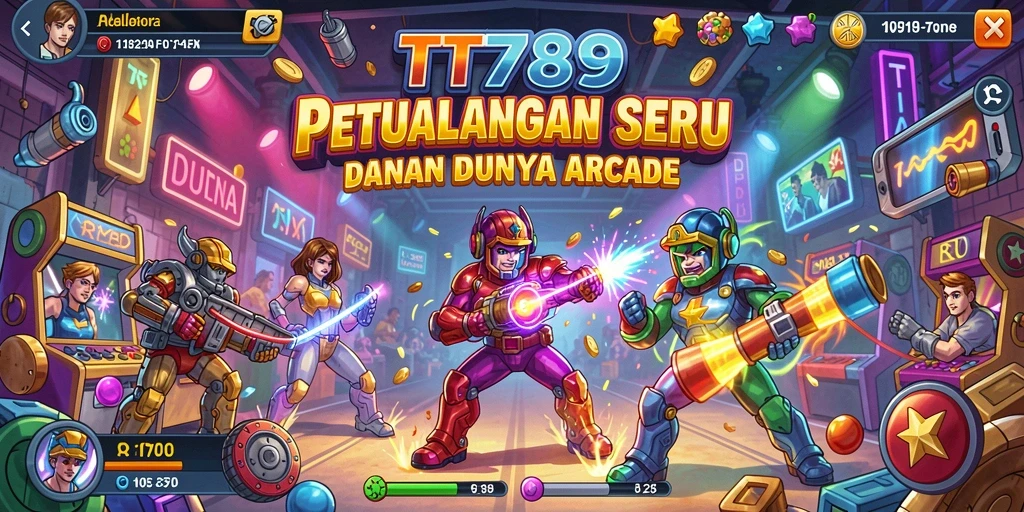 Tampilan seru dari gameplay TT789 dengan grafis arcade yang menawan.