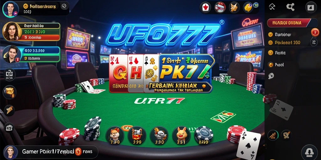 Screenshot gameplay Poker UFO777 dengan antarmuka yang menarik.