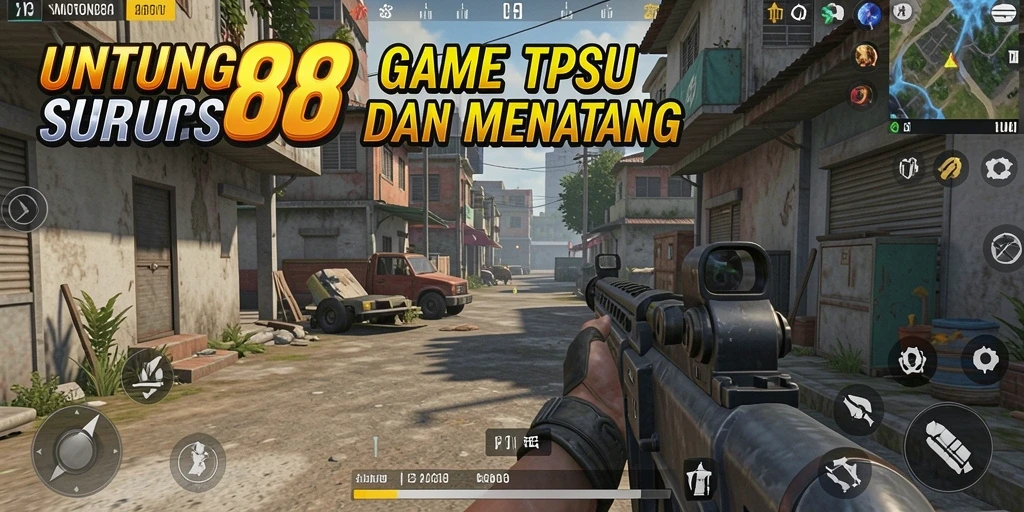Tampilan gameplay intens di UNTUNG88 dengan aksi TPS yang mendebarkan.