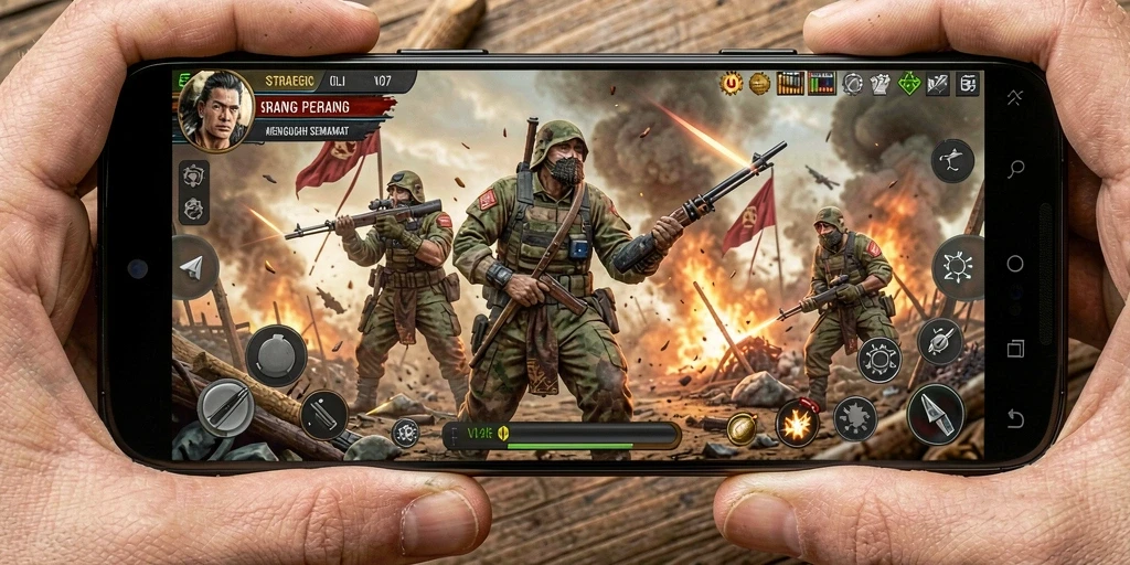 Tampilan gameplay V07 yang menarik dengan aksi pertempuran yang mendebarkan.
