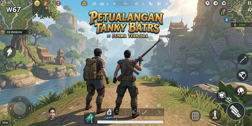 Tampilan gameplay yang menakjubkan di dunia terbuka W67.
